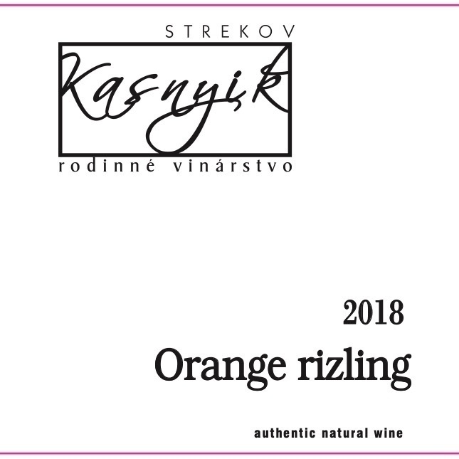 2019 Kasnyik rodinné vinárstvo Orange Rizling