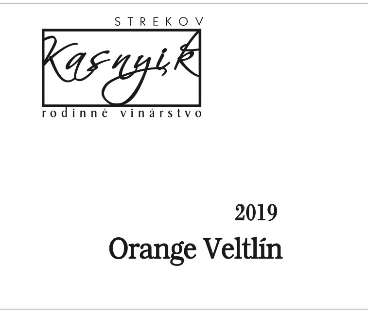 Kasnyik rodinné vinárstvoOrange Veltlín 2019