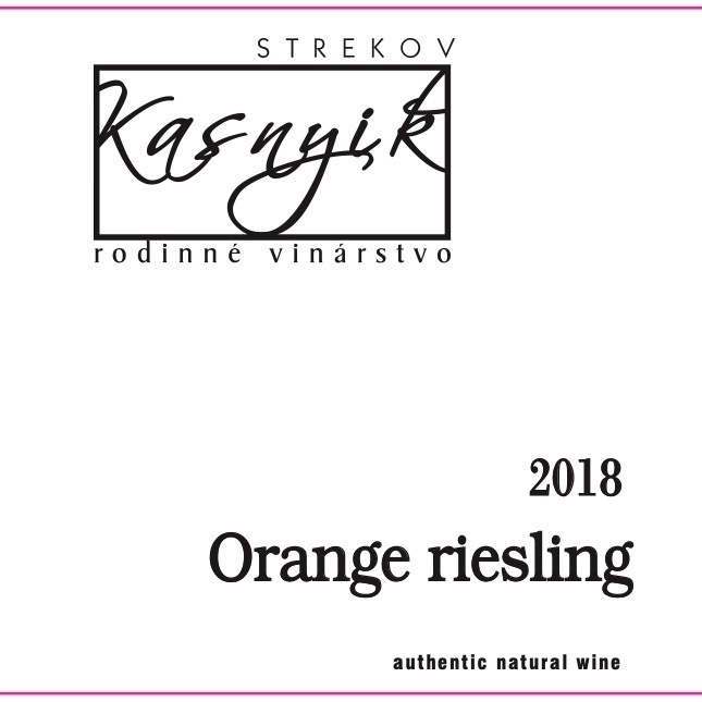 Kasnyik rodinné vinárstvoOrange Riesling 2020