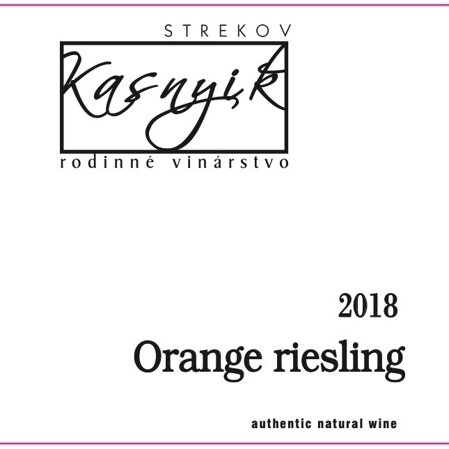 Kasnyik rodinné vinárstvoOrange Riesling 2021