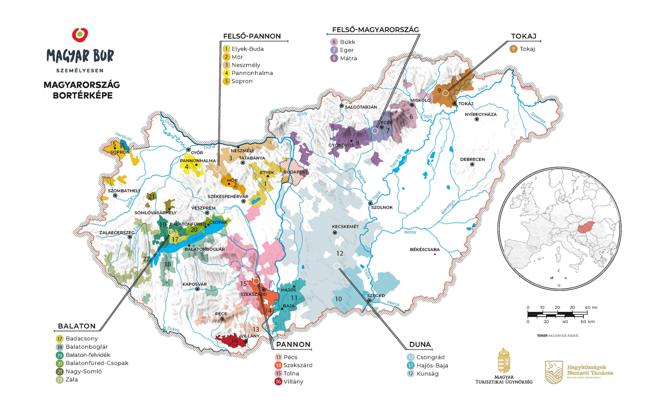 Hungary Wine Map