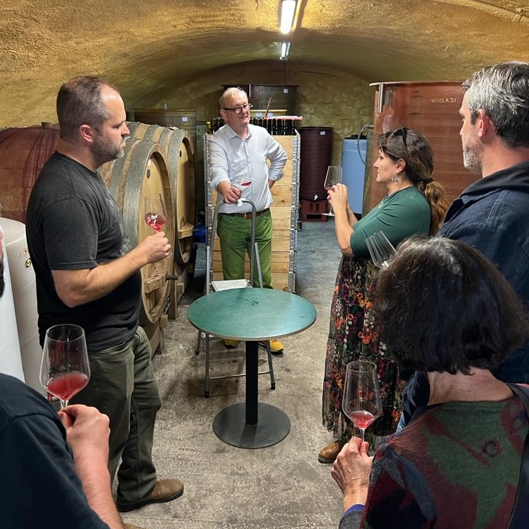 Tasting in the cellar