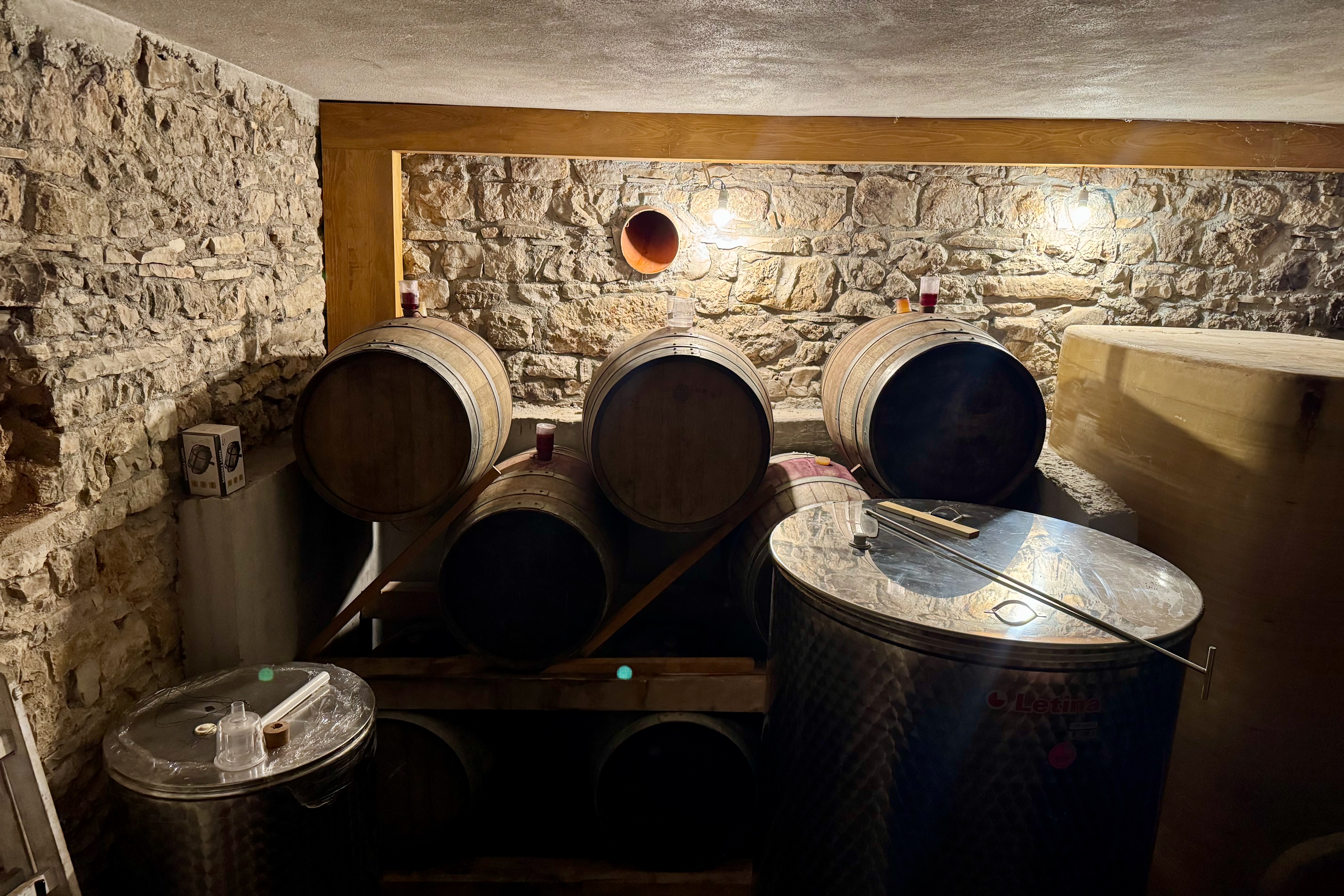 In the cellar