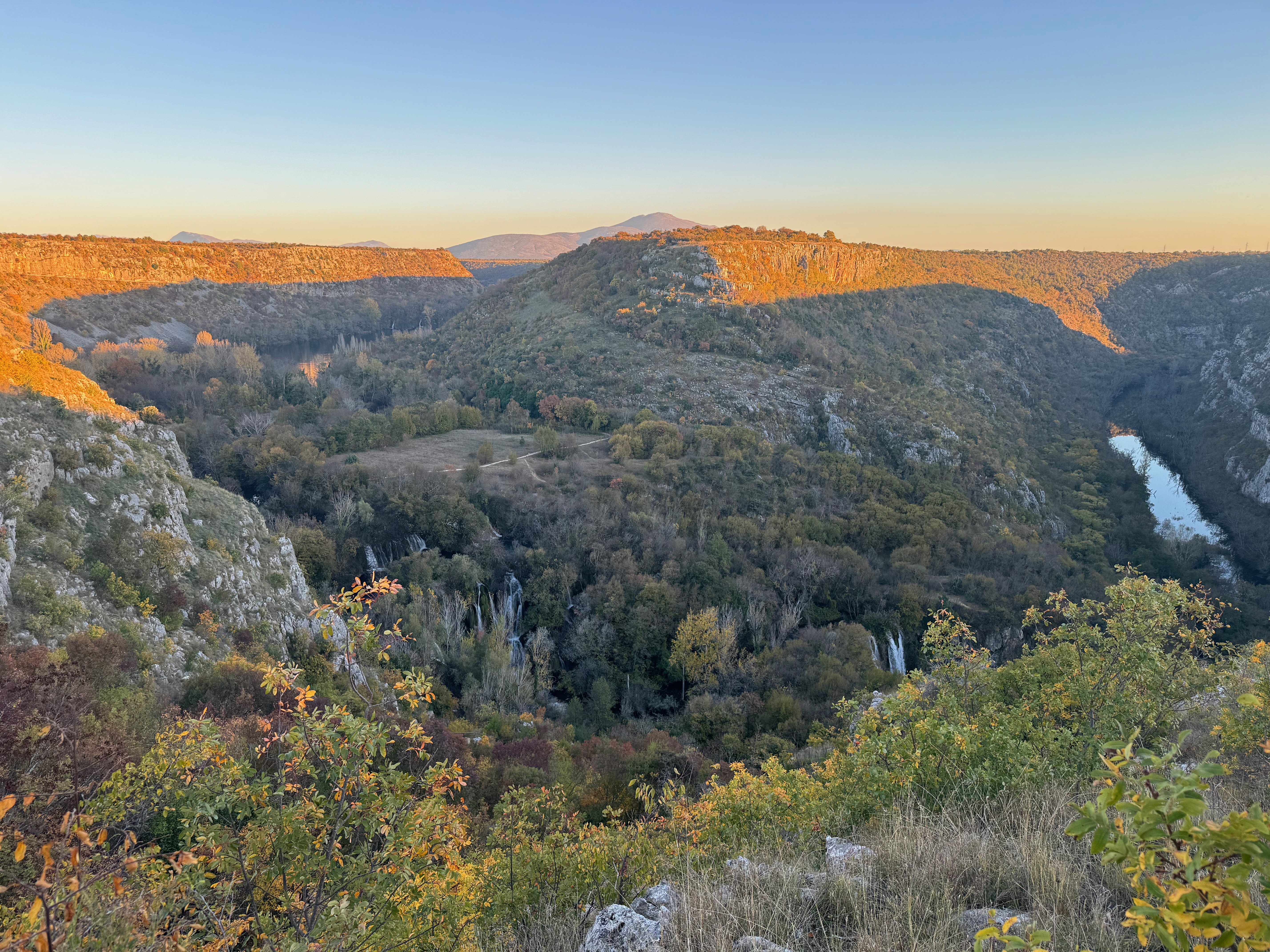Looking out over the Krka