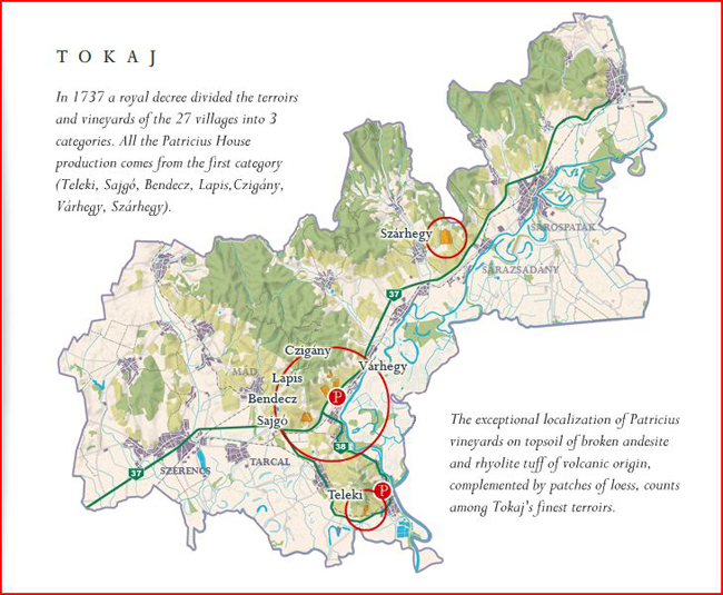 patricius tokaj map